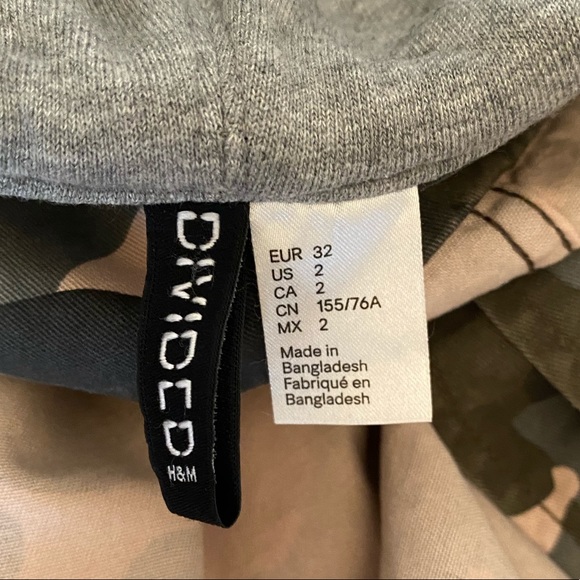 H&M CAMO JACKET HOODIE - Picture 9 of 12